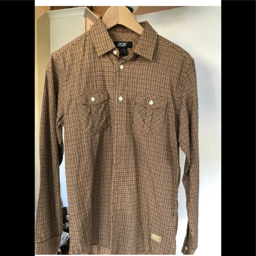 Diesel Sinofors Men's orange checked cotton shirt